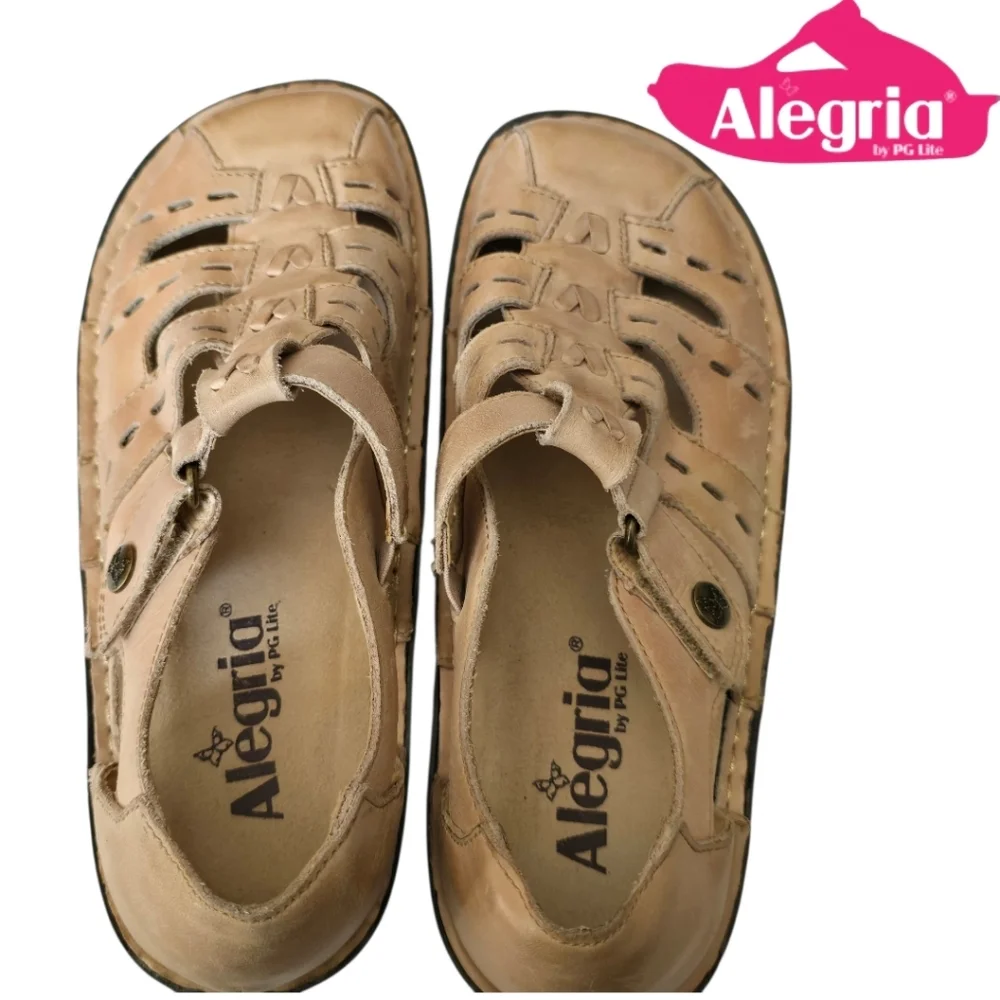 Alegria Pesca PES-628 Almond Leather Fisherman‎ Sandal Size EU 36 US 6/6.5 - Picture 4 of 8